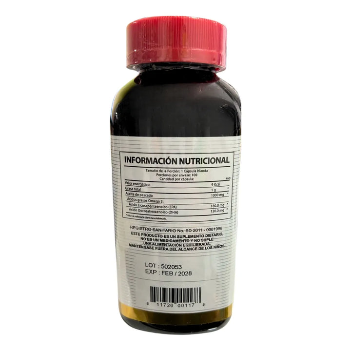 Omega 3 Prime Health X100 1000mg - Imagen 4