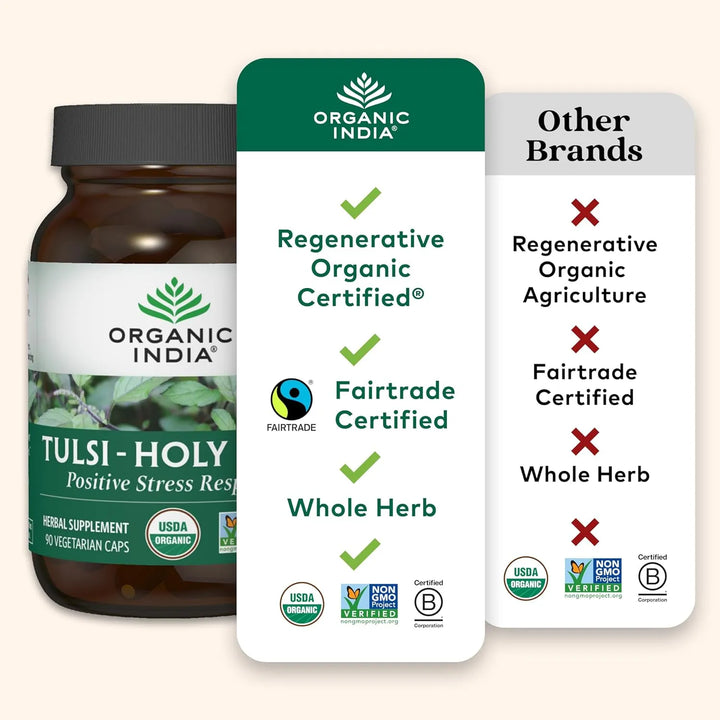Albahaca Sagrada Tulsi Orgánica 60 Cápsulas Naturales - Imagen 5