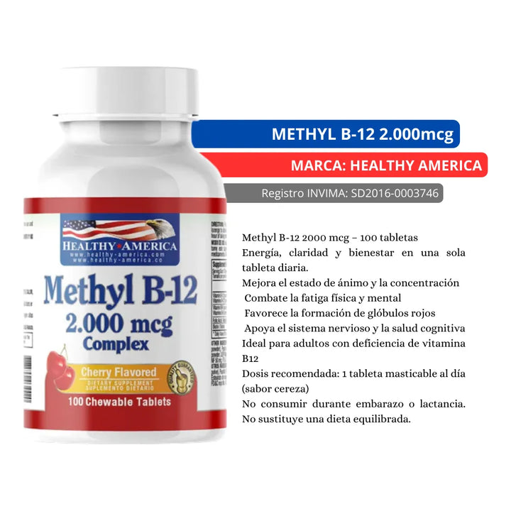 Methyl B-12 2000mg X100 - Imagen 2