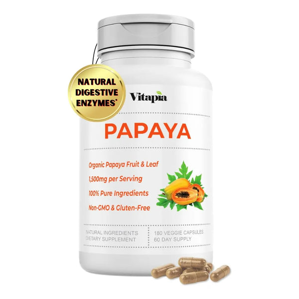 Cápsulas De Enzimas De Fruta De Papaya 1500 Mg Para Digestió - Imagen 1