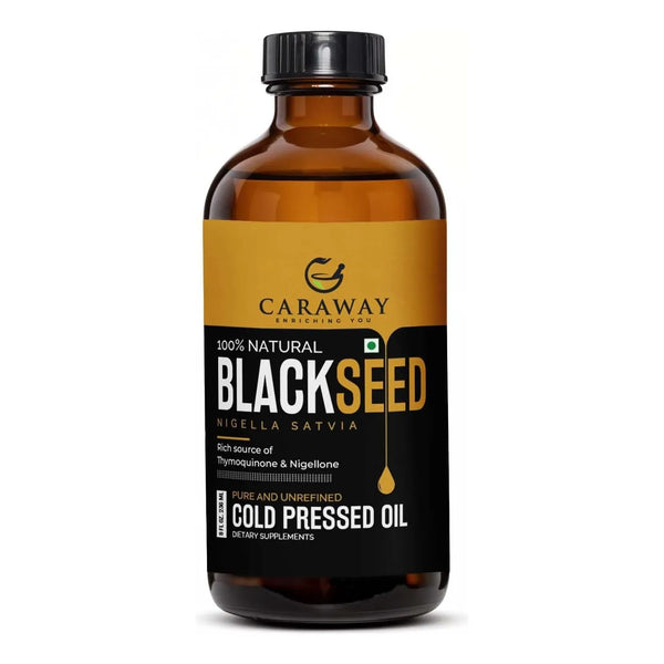 Aceite De Semilla De Comino Negro Prensado En Frio CARAWAY 8 Oz Refuerza Inmunidad Y Cabello