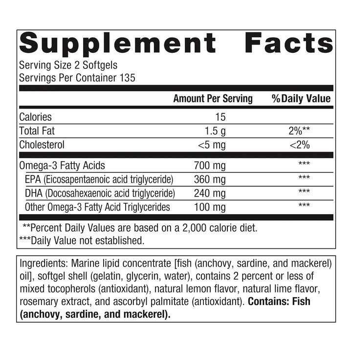 Aceite De Pescado Omega 3 300mg 270 Cápsulas Blandas Salud C - Imagen 2