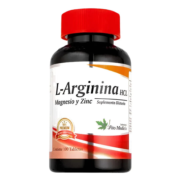 L-arginina Hcl X 100 Tabs Sin Sabor - Imagen 1