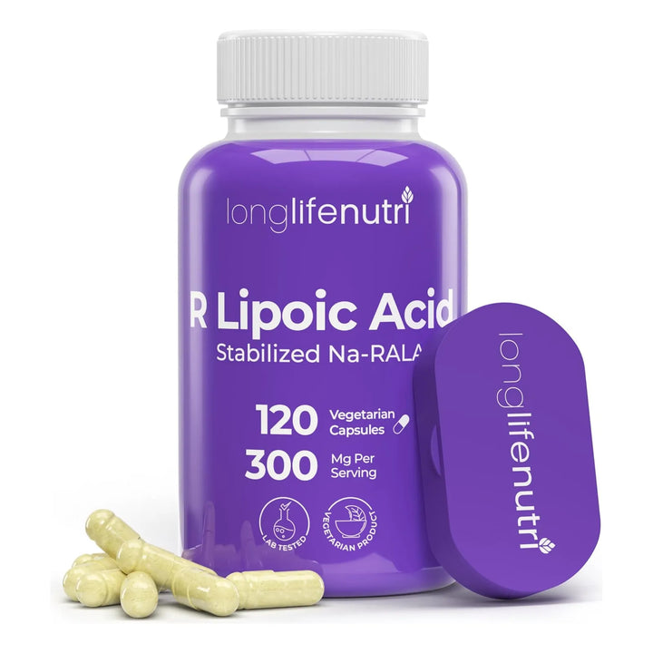 Ácido R-alfa Lipoico 300 Mg 120 Cápsulas Activas Estabilizad - Imagen 1
