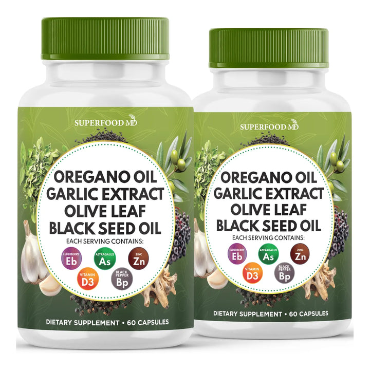 Aceite De Orégano 6000 Mg Extracto De Ajo 4000 Mg Hoja De Ol - Imagen 1