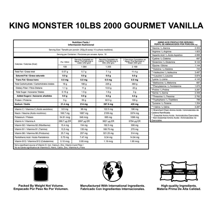 Proteina Hipercalorica 10 Libras Super Mega Gatner De La Marca Egp 10lb 10 Lb Smart Mass Gainer - Imagen 5