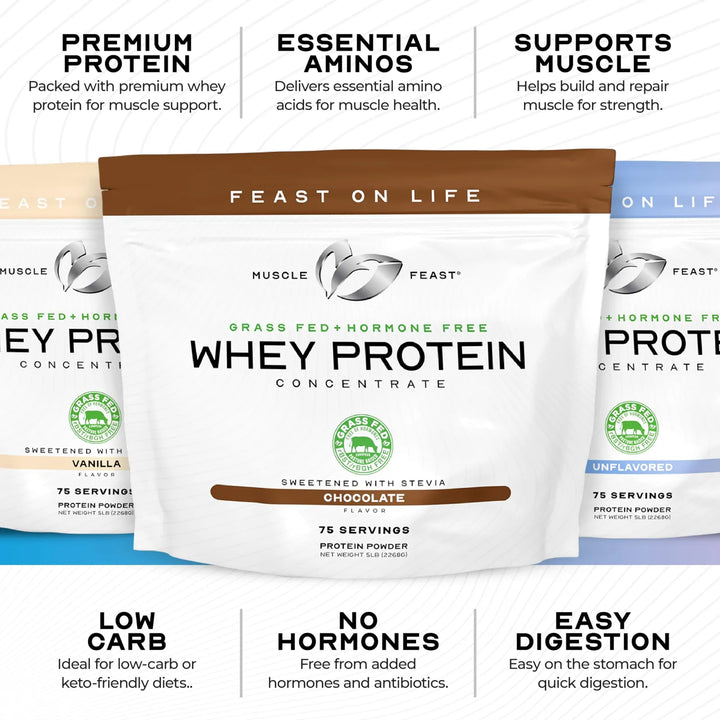 Proteína De Suero Natural Alimentada Con Pasto Sabor Chocola - Imagen 6