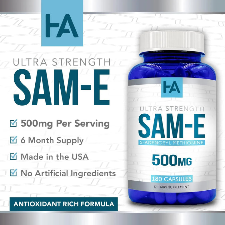 Cápsulas Sam-e 500 Mg 180 Unidades Potenciadoras Del Ánimo Y - Imagen 4
