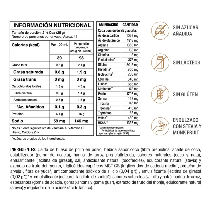 Proteína Savvy Caramel Vanilla  Bone Broth Mini 280g - Imagen 3