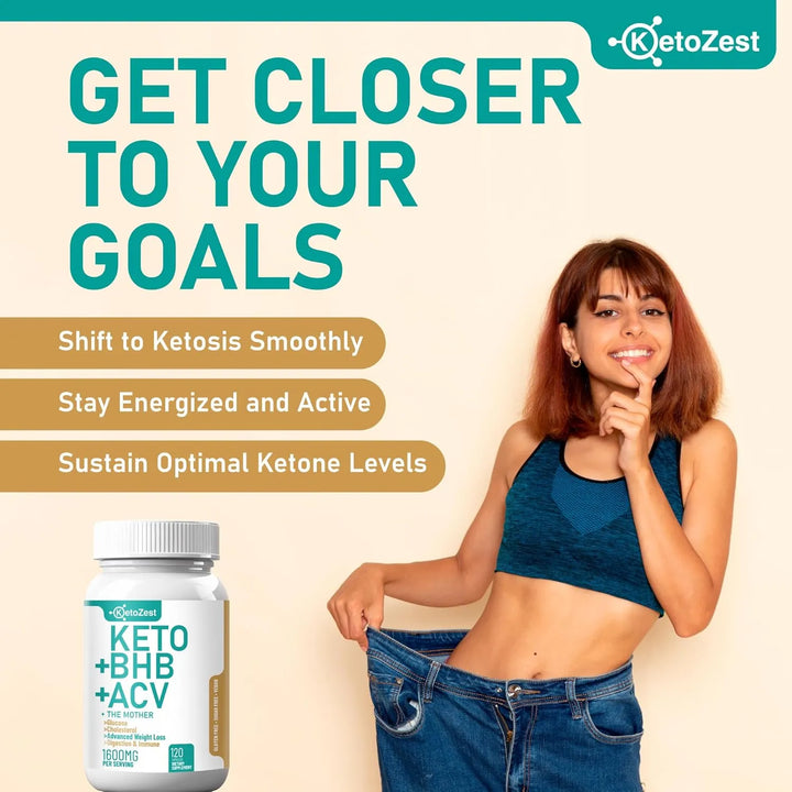 Cápsulas Keto Acv Bhb 1600 Mg Para Quema De Grasa Abdominal - Imagen 2