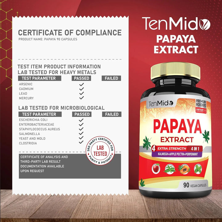 Cápsulas De Extracto De Hoja De Papaya Para Mejorar La Diges - Imagen 6