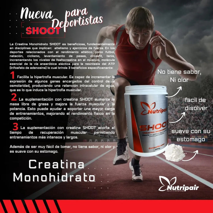 Creatina Monohidrato Shoot 500g - Imagen 5