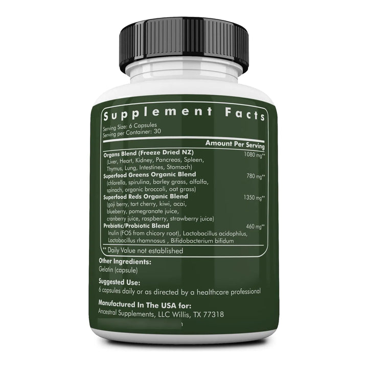 Cápsulas En Polvo Orgánicas Mezcla De Verduras Espirulina Cl - Imagen 2