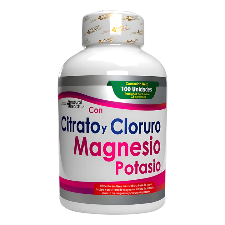 Citrato Cloruro Magnesio Potasio Suplemento Tabletas Natural Sin Sabor - Imagen 1