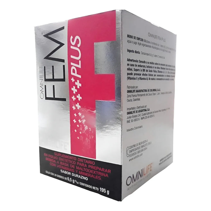 Fem Plus Caja 30 Sobres Durazno - Imagen 1