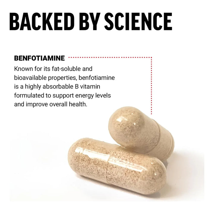 Benfotiamina Plus Tiamina Vitamina B1 Alta Absorción 90 Cáps - Imagen 3