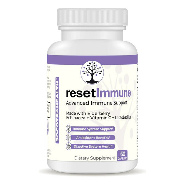 ResetImmune Suplemento Inmunologico Con Sauco Equinacea Vitamina C 60 Capsulas Veganas