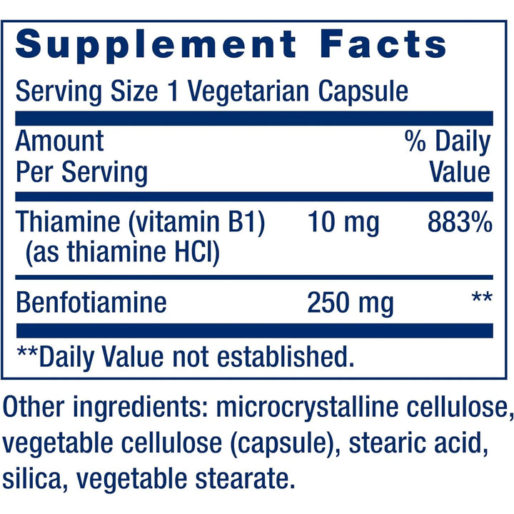 Cápsulas De Benfotiamina 250 Mg 120 Unidades Pack Multi Func - Imagen 3