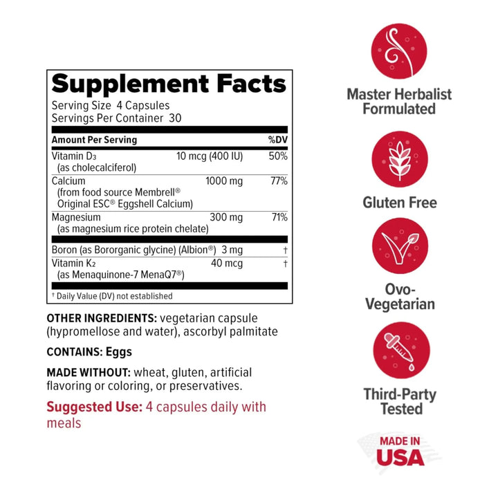 Apoyo Natural Huesos Calcio Vitamina K2 120 Cápsulas - Imagen 2