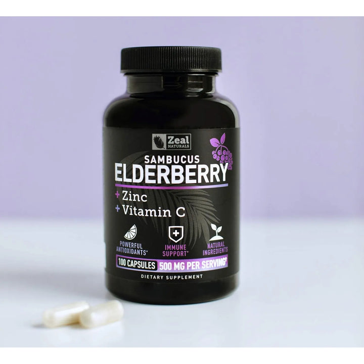 Cápsulas De Saúco Y Zinc Con Vitamina C 500 Mg Para Apoyo In - Imagen 9