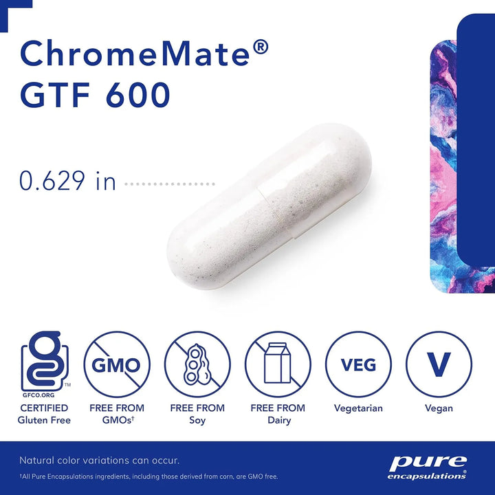 Cápsulas De Chromemate Gtf 600 Para Metabolismo Y Músculo Ma - Imagen 3