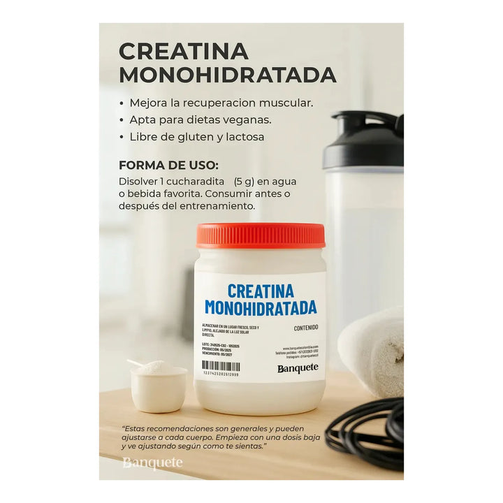 Creatina Monohidratada Tarro De 1kg Pura 100% - Imagen 2