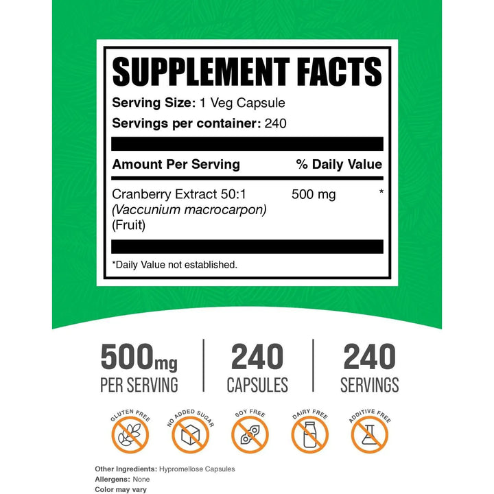 Cápsulas De Extracto De Arándano 25000 Mg Para Mujeres 240 U - Imagen 2