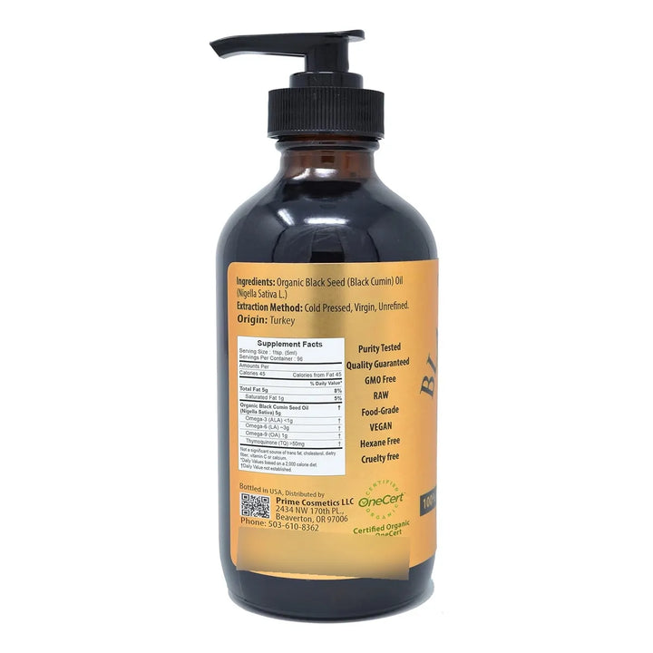 Aceite Orgánico De Semillas Negras 473 Mililitros Prensado E - Imagen 2