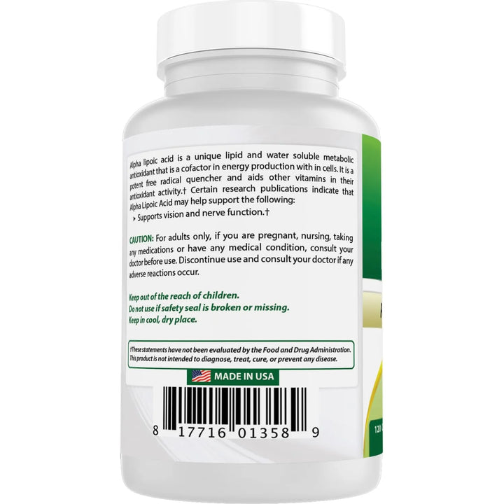 Ácido Alfa Lipoico 300 Mg 120 Cápsulas Paquete Triple - Imagen 7