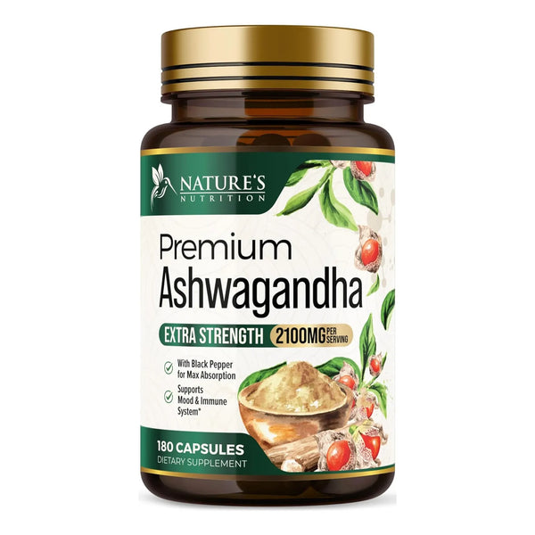 Ashwagandha Orgánica 1950 Mg Fuerte Apoyo Relajación Bioperi - Imagen 1