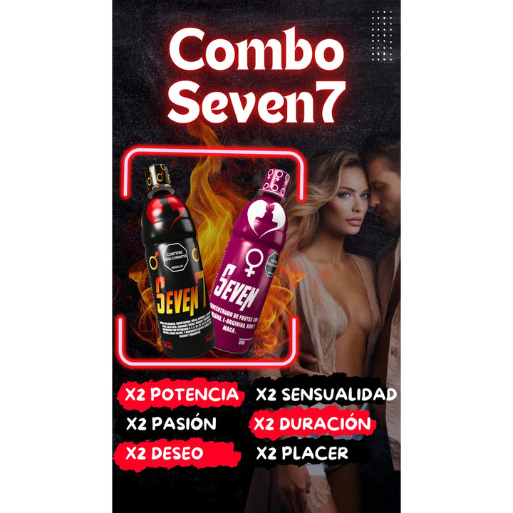 Potenciador Masculino Y Femenino Seven7 Energía Y Desempeño Uva - Imagen 2