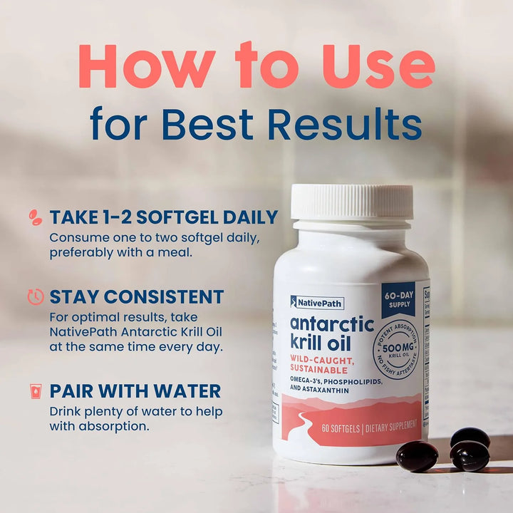 Aceite De Krill Antártico 500 Mg Cápsulas Blandas Omega 3 Ep - Imagen 5