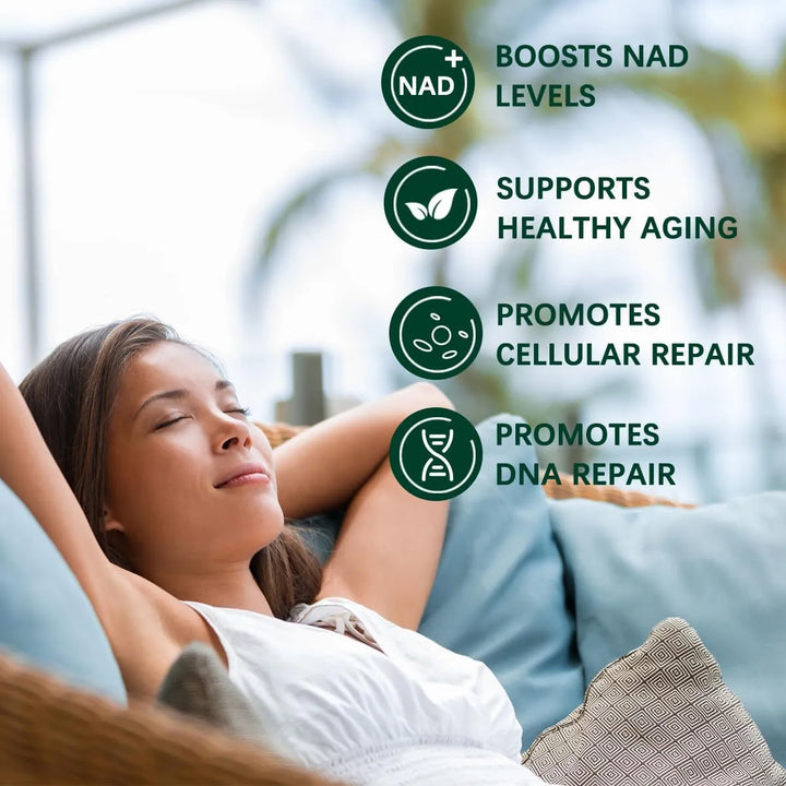 Ribosida De Nicotinamida 900 Mg Resveratrol 80 Cápsulas Anti - Imagen 5