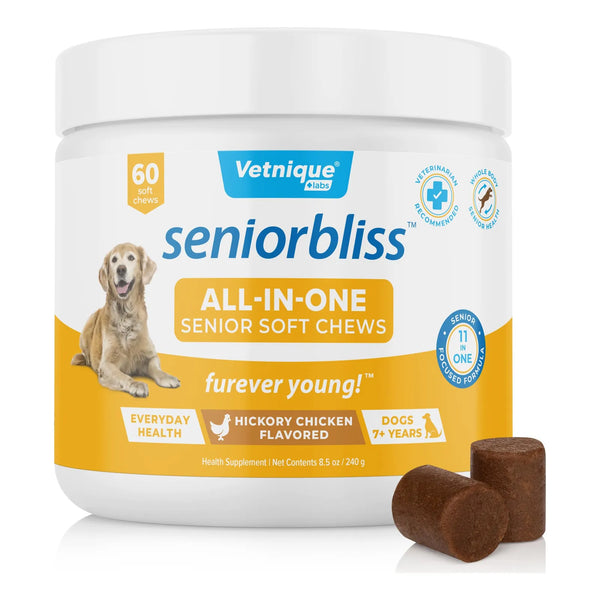 Seniorbliss Multivitamínico Para Perros Mayores Con Glucosamina Y Omega 3