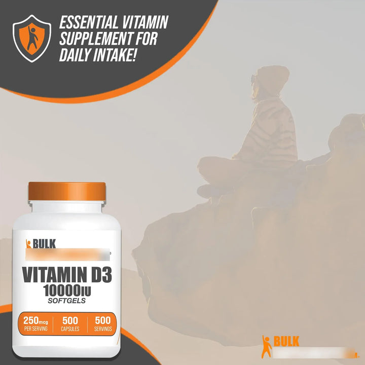 Vitamina D3 10000ui Colecalciferol 250mcg Softgels Suministr - Imagen 4