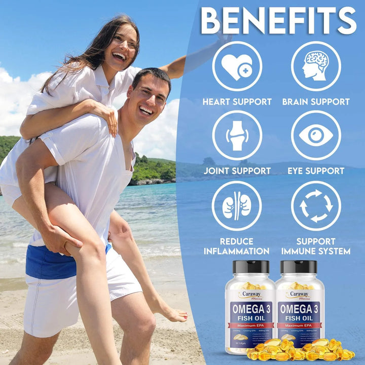 Aceite De Pescado Omega 3 2000 Mg Farmacéutico 1000 Mg Epa 5 - Imagen 2