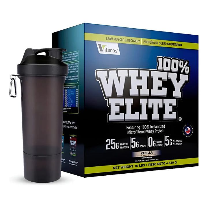 100% Whey Elite Vitanas 10lb Whey Gold + Regalos Vainilla - Imagen 1