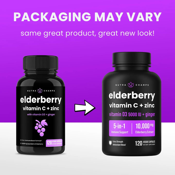 Cápsulas De Saúco 10000 Mg Con Zinc Vitamina C Vitamina D3 5 - Imagen 6