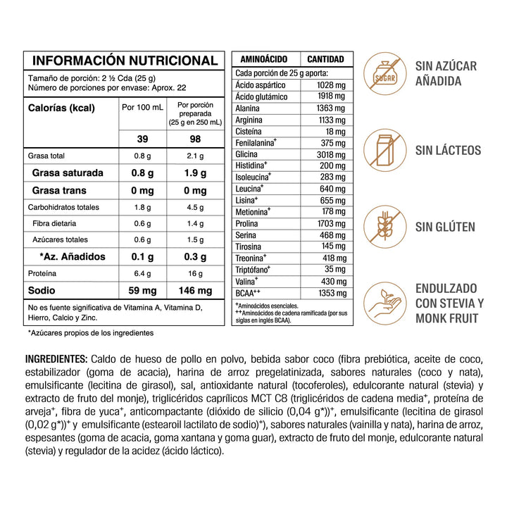 Proteína Savvy Caramel Vanilla Bone Broth 560g - Imagen 3