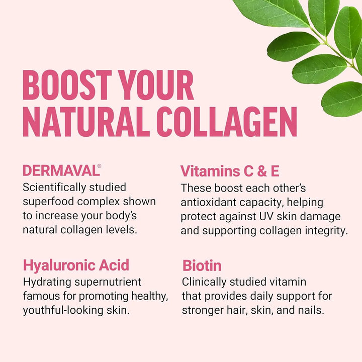 Potenciador De Colágeno Biotina Ácido Hialurónico Vitamina C - Imagen 3