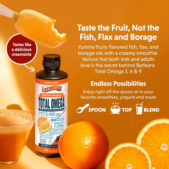 Total Omega 3 6 9 2400 Mg Epa Y Dha Plus Gla Naranja 454 Gr - Imagen 3