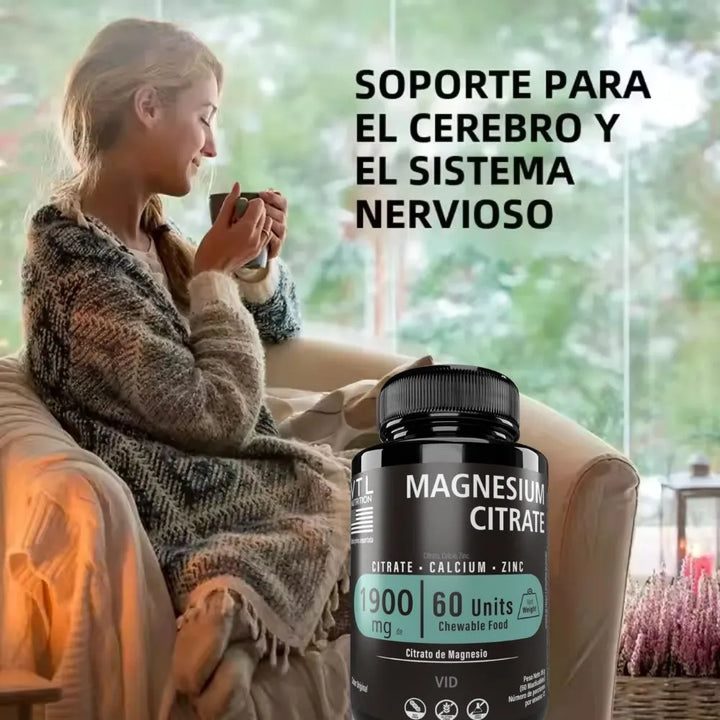 2 Citrato Magnesio  X 120 Caps Sin Sabor - Imagen 6