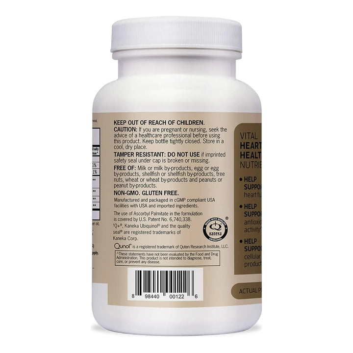 Ubiquinol Coq10 100 Mg Con Omega 3 250 Mg Para Energía Antio - Imagen 8