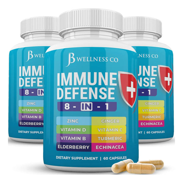 Cápsulas Apoyo Inmunológico 8 En 1 Zinc Vitamina D3 125 Mcg - Imagen 1