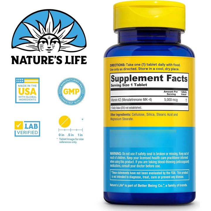 Vitamina K2 5000mcg Fórmula Mk4 Alta Potencia Apoyo Salud Ós - Imagen 2