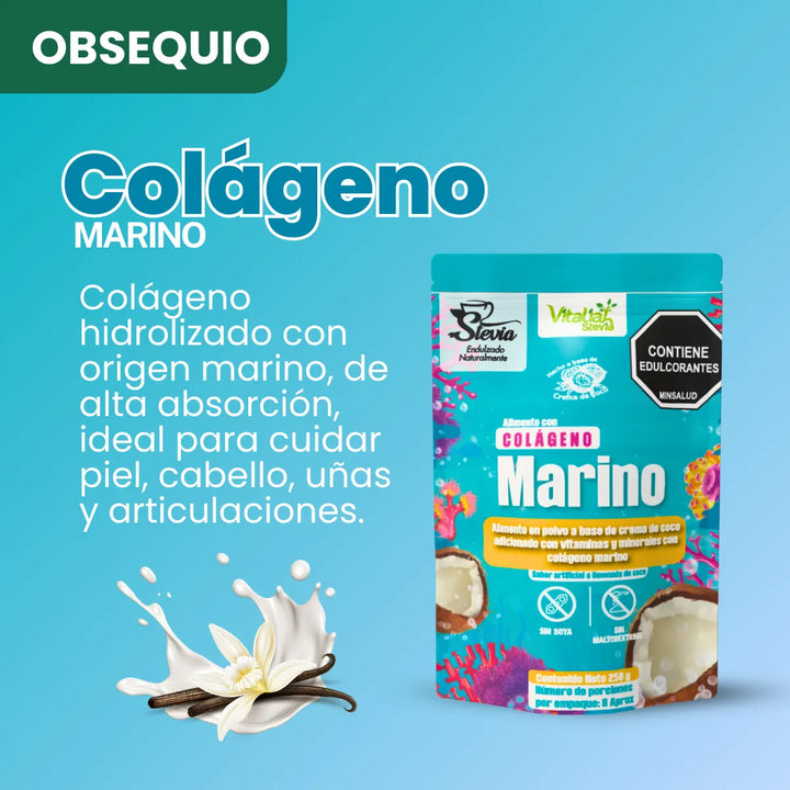 Combo X2 Colágeno Hidrolizado Vainilla Vitaliah + Marino 250g - Imagen 3