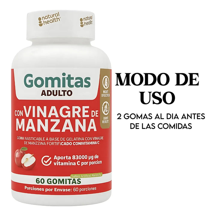 Gomas Vinagre De Manzana Gelatina + Vitamina C- Registro Invima - Imagen 2