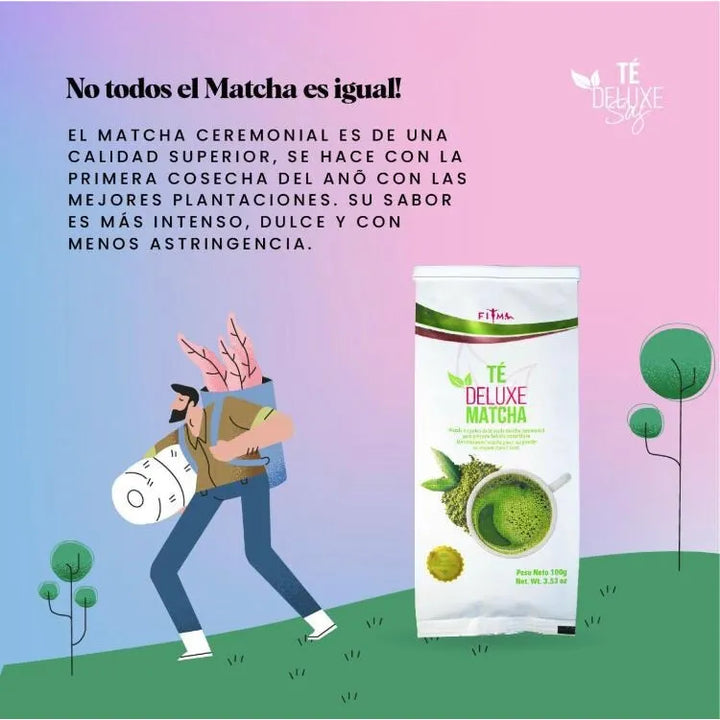 Té Matcha Deluxe Autentico Fit Sin Sabor - Imagen 5