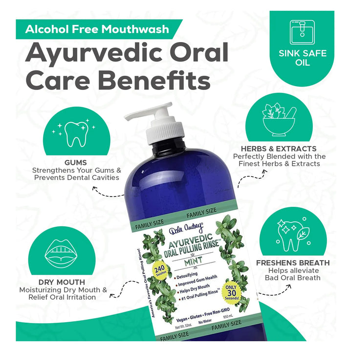 Aceite Orgánico Menta Enjuague Bucal Refrescante Blanqueador - Imagen 3
