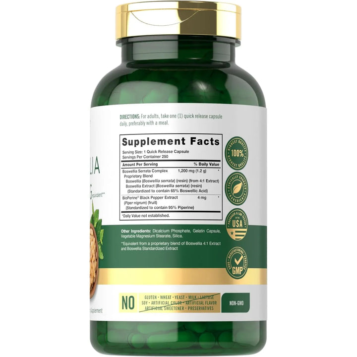 Cápsulas De Extracto De Boswellia Serrata 1200 Mg 250 Unidad - Imagen 2